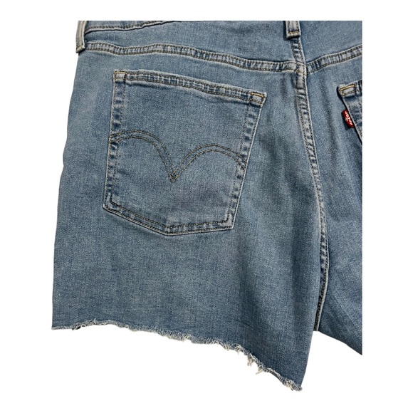 Levi High Rise Denim Shorts | 34 | NEW - Picture 7 of 11